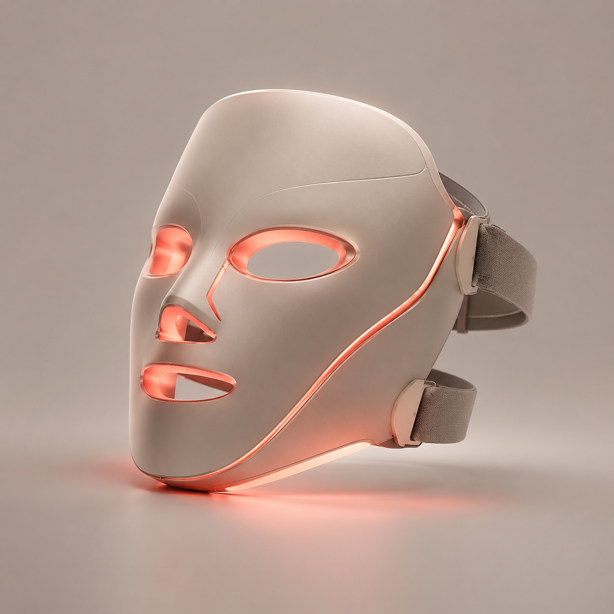 Generic premium LED face mask with red light glow