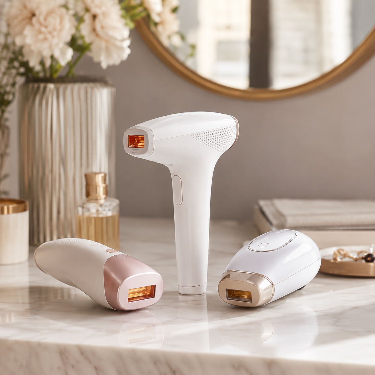 Generic microcurrent facial device used in an at-home skincare routine