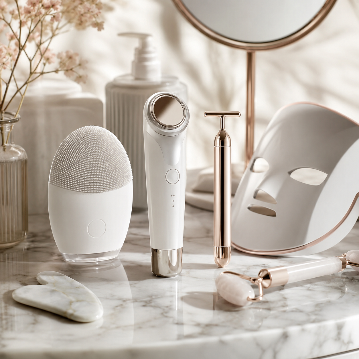 Generic LED face mask editorial image for beauty-tech comparison